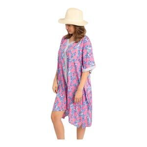 Revolve Hat‎ Attack Printed Cover Up Caftan in Pink Floral Women's OS
